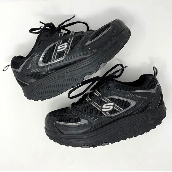 skechers shape ups black